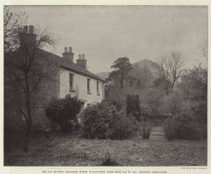 Das alte Pfarrhaus, Grasmere, wo Wordsworth von 1811 bis 1813 lebte, kürzlich abgerissen