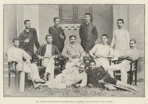 Das Parsee-Vertreter-Cricket-Team in Bombay, das Meisterteam in Indien von English Photographer