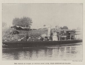 Der Prinz von Wales an der Schleuse Penton Hook, in der Nähe von Chertsey-on-Thames von English Photographer