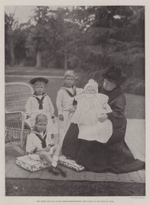 Die Königin und ihre Urenkel, die Familie des Herzogs von York