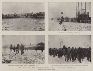 Das Rennen um den Grand National im Schneesturm, 29. März von English Photographer