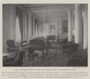 Der Wiederaufbau des Grosvenor Hotels, der Lesesaal