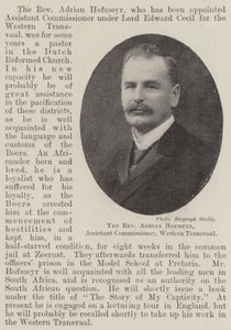 Der Reverend Adrian Hofmeyr, stellvertretender Kommissar, West-Transvaal von English Photographer