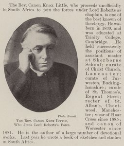 Der ehrwürdige Kanoniker Knox Little, der sich Lord Robertss Truppe anschließt von English Photographer