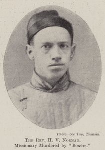 Der ehrwürdige H V Norman, Missionar, ermordet von Boxern von English Photographer