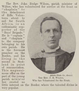 Der Reverend J. R. Wilson, der sich freiwillig für die Front gemeldet hat von English Photographer