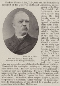 Der Reverend Thomas Allen, DD, Präsident der Wesleyan Conference von English Photographer