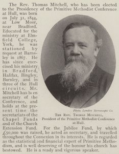 Der Reverend Thomas Mitchell, Präsident der Primitive Methodist Conference in Hull von English Photographer