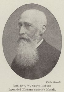 Der Reverend W Cripps Ledger, ausgezeichnet mit der Medaille der Humane Society von English Photographer