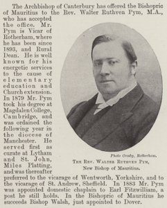 Der ehrwürdige Walter Ruthven Pym, neuer Bischof von Mauritius von English Photographer