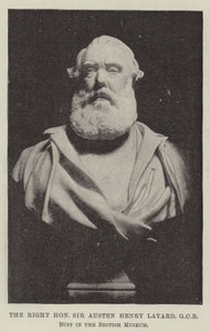 Der ehrenwerte Sir Austen Henry Layard, GCB, Büste im British Museum von English Photographer