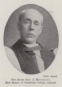 Der rechte ehrwürdige J Mitchinson, neuer Master des Pembroke College, Oxford von English Photographer