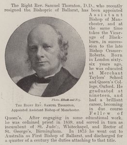 Der rechte Reverend Samuel Thornton, zum Hilfsbischof von Manchester ernannt von English Photographer