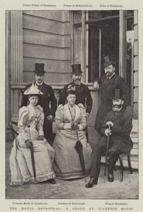 Die königliche Verlobung, eine Gruppe im Clarence House von English Photographer