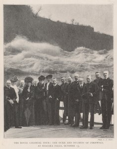Die königliche Kolonialreise, der Herzog und die Herzogin von Cornwall an den Niagarafällen, 13. Oktober von English Photographer