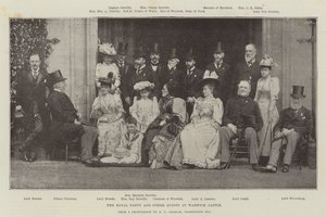 Die königliche Gesellschaft und andere Gäste auf Warwick Castle von English Photographer