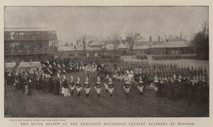 Die königliche Überprüfung des gemischten Haushaltskavallerieregiments in Windsor von English Photographer