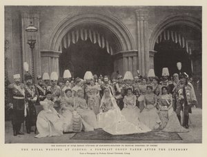 Die königliche Hochzeit in Coburg, eine Porträtgruppe nach der Zeremonie