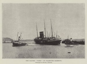 Die geborgene Paris im Hafen von Falmouth