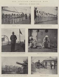 Der spanisch-amerikanische Krieg, amerikanische Marine- und Militärtypen von English Photographer