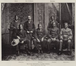 Die Swazi-Delegation bei Königin Victoria von English Photographer
