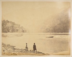 Der Teesta bei Bheerkotee. Ansichten von Darjeeling. 1870er Jahre von English Photographer