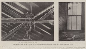 Das Drosselnest im Telegrafenbüro des Crystal Palace, durch das die Pokalspiel-Telegramme gingen von English Photographer