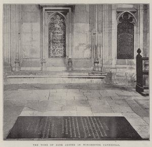 Das Grab von Jane Austen in der Kathedrale von Winchester von English Photographer