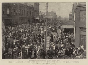 Die Transvaal-Krise, die Auswirkungen der Kriegspanik auf Johannesburg von English Photographer