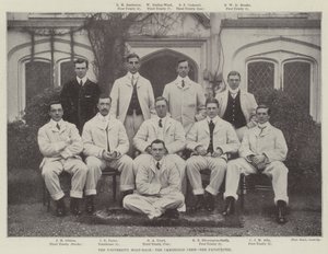 Das Universitäts-Bootrennen, die Cambridge-Crew, die Favoriten von English Photographer