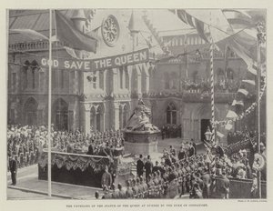 Die Enthüllung der Statue der Königin in Dundee durch den Herzog von Connaught von English Photographer