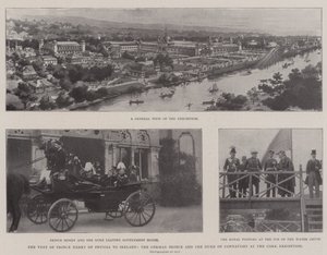 Der Besuch von Prinz Heinrich von Preußen in Irland, der deutsche Prinz und der Herzog von Connaught bei der Ausstellung in Cork von English Photographer