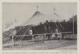 Der Besuch des deutschen Kaisers in Palästina, Pavillon vom Sultan für den Kaiser gesandt von English Photographer