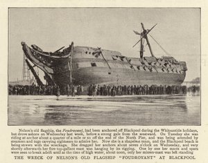Das Wrack von Nelsons altem Flaggschiff Foudroyant in Blackpool