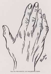Die knotige oder philosophische Hand (s/w Foto)