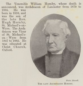 Der verstorbene Archidiakon Hornby von English Photographer