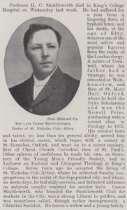 Der verstorbene Kanonikus Shuttleworth, Rektor von St. Nicholas-Cole-Abbey von English Photographer