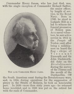 Der verstorbene Kommandant Henry James von English Photographer