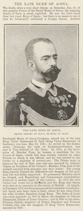 Der verstorbene Herzog von Aosta, Prinz Amadeo von Italien, Ex-König von Spanien von English Photographer