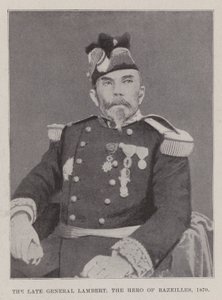 Der verstorbene General Lambert, der Held von Bazeilles, 1870 von English Photographer