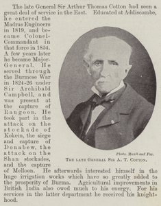 Der verstorbene General Sir A. T. Cotton von English Photographer