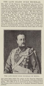 Der verstorbene Großherzog Nikolaus von Russland von English Photographer