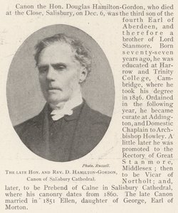 Der verstorbene Ehrenwerte und Hochwürdige D. Hamilton-Gordon, Kanoniker der Kathedrale von Salisbury von English Photographer