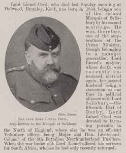 Der verstorbene Lord Lionel Cecil, Stiefbruder des Marquis von Salisbury von English Photographer