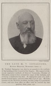Der verstorbene M. V. Sipiaguine, russischer Minister, ermordet am 15. April
