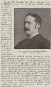 Der verstorbene Mr. Alexander Keys Moore, Herausgeber der Morning Post von English Photographer