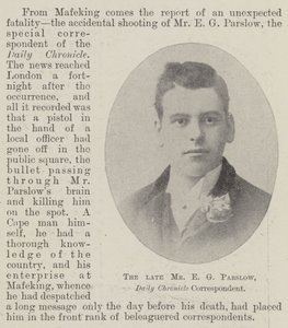 Der verstorbene Mr. E. G. Parslow, Korrespondent des Daily Chronicle von English Photographer