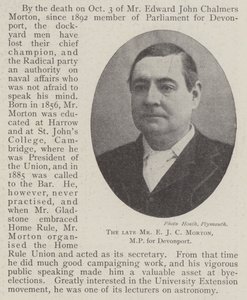 Der verstorbene Mr. E J C Morton, Abgeordneter für Devonport von English Photographer