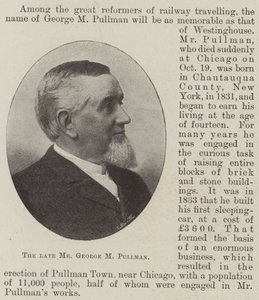 Der verstorbene Herr George M Pullman von English Photographer