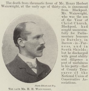 Der verstorbene Mr H H Wainwright von English Photographer